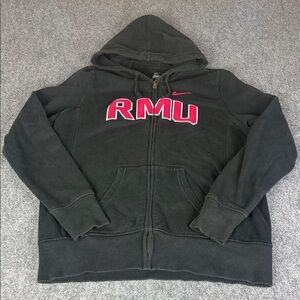 Nike Black Hoodie with Pink Logo